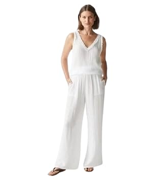 Michael Stars Sonia High Rise Straight Pant Large White