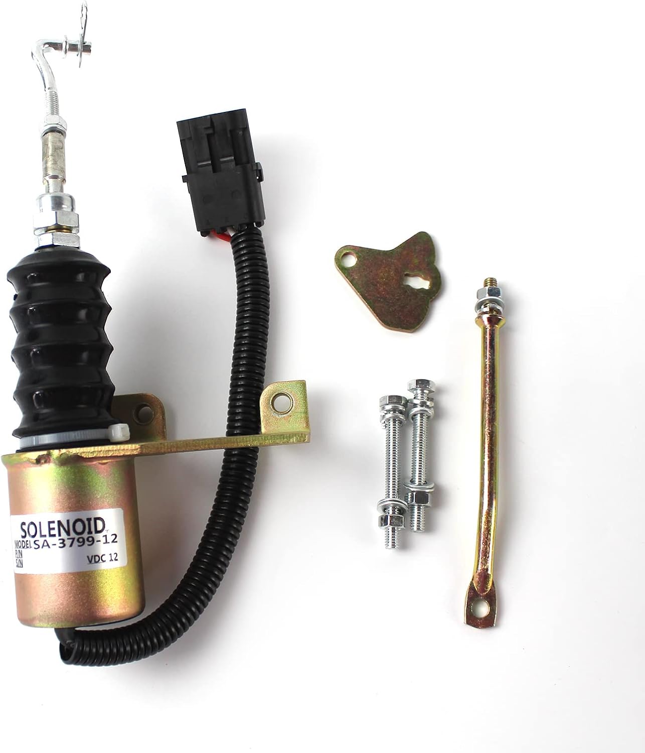 SA-3799-12 1751ES 12V Stop Solenoid Fuel Shut Off Solenoid Valve with 3 Wires for Deutz RSV