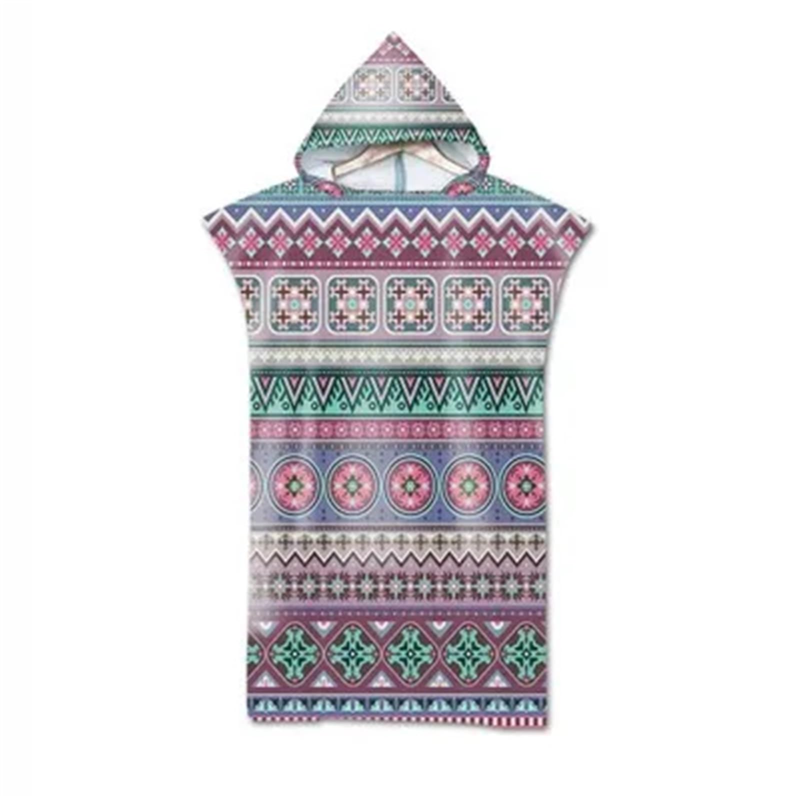 Poncho con cappuccio for asciugamano da bagno for adulti e bambini, abbigliamento spiaggia Poncho da Spiaggia(Grey)