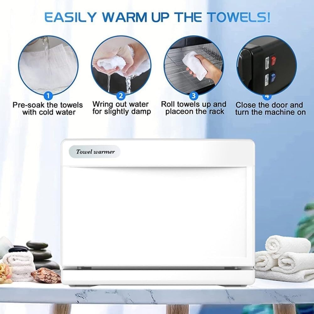 Towel Warmer Cabinet,130 W Portable 2 in 1 Heater for 12-18 Towels 8L Capacity(Black)