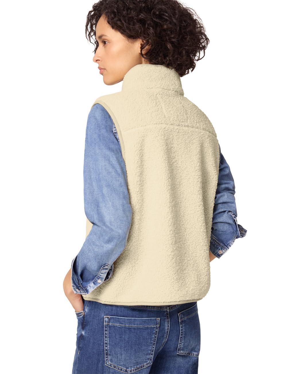 Street One Damen 2200582 Weste aus Teddy-Material mit Zipper (1er Pack)