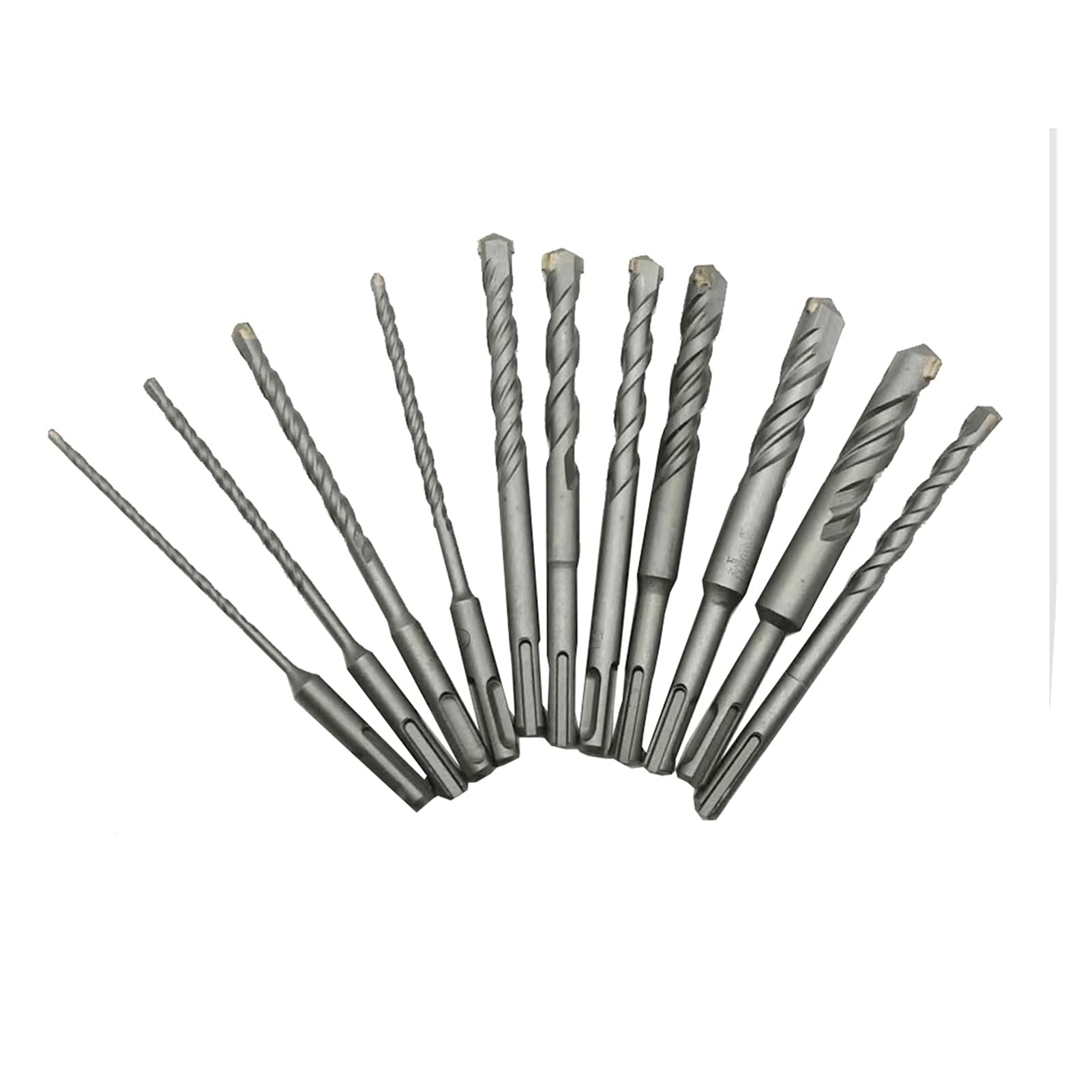 SDS Plus Drill Wiertła Hammer 160mm Profesjonalny Drill Wiertło Zestaw Wózka Węglika Stalowa Końcówka Elektryczna młotek Masonry Wiertło Zestaw Bitów (Color : 10pcs)