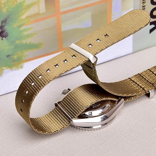 Ritche Christmas Gift Nylon Watch Strap with Heavy Buckle Bands 18mm 20mm 22mm Premium Seat Belt Nylon Watch Bands for Men Women, White Elephant Gifts, Stocking Stuffers for Men - image 3