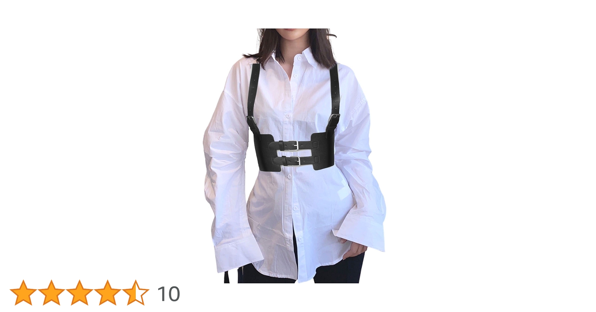 Amazon | ruilinyang ブラック PUレザー ハーネス 女性用 パンク