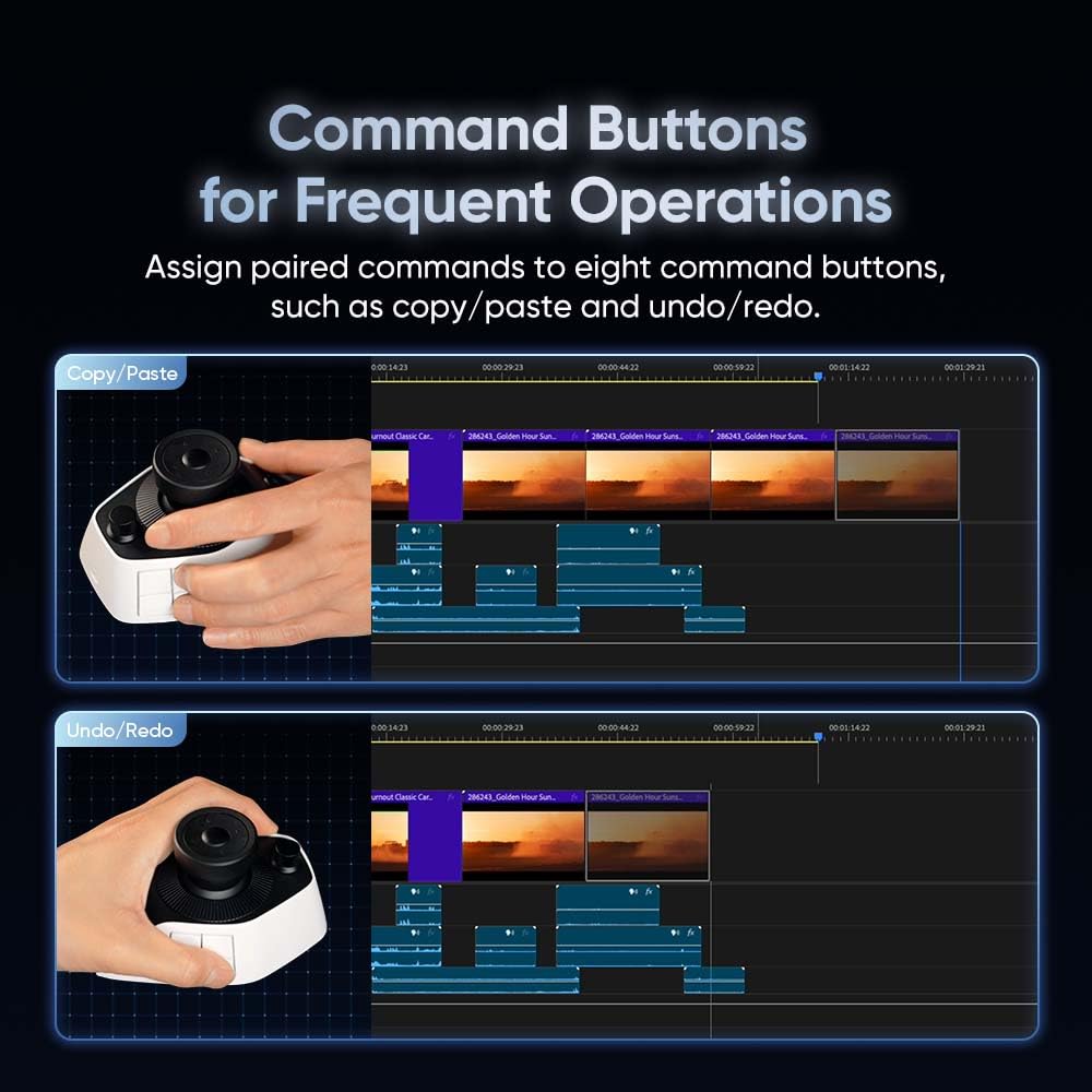 XPPen Pilot Pro Console d’Édition – Contrôleur Vidéo avec Plus de100 Raccourcis Personnalisables, Conçu pour Montage, Postproduction, Publicités, Vlogs et Vidéos Courtes