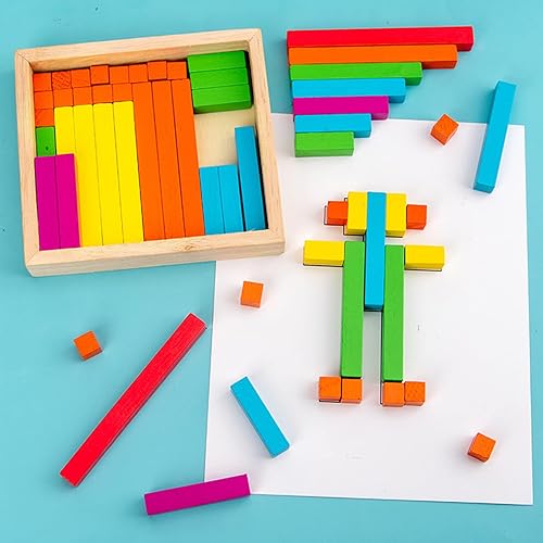 Miniatura 5 de Varillas de números matemáticos, valiosos palos de conteo de colores brillantes para niños para contar