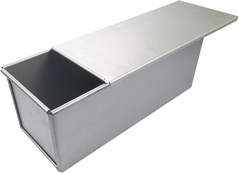 Pullman Loaf Pan with Lid Aluminumed Steel Pullman Loaf Pan Commercial Grade Non Stick Bread Pan with Lid 13x4.3x4.8in