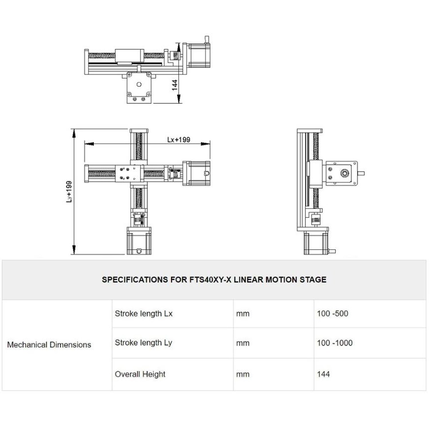 Platine de guidage linéaire FSL40, actionneur de translation XY, table XY, dimensions de travail X : 300 mm, dimensions de travail Y : 200 mm, module à vis à billes pour routeur DIY [Plateau XY en p