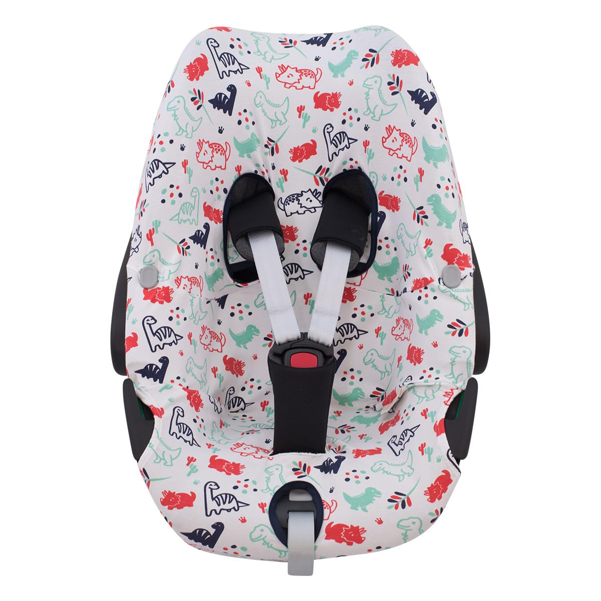 JYOKO Kids Funda de algodón para Silla de Coche Compatible con Maxi Cosi Pebble 360 Y FamilyFix 360 (Dino Party)