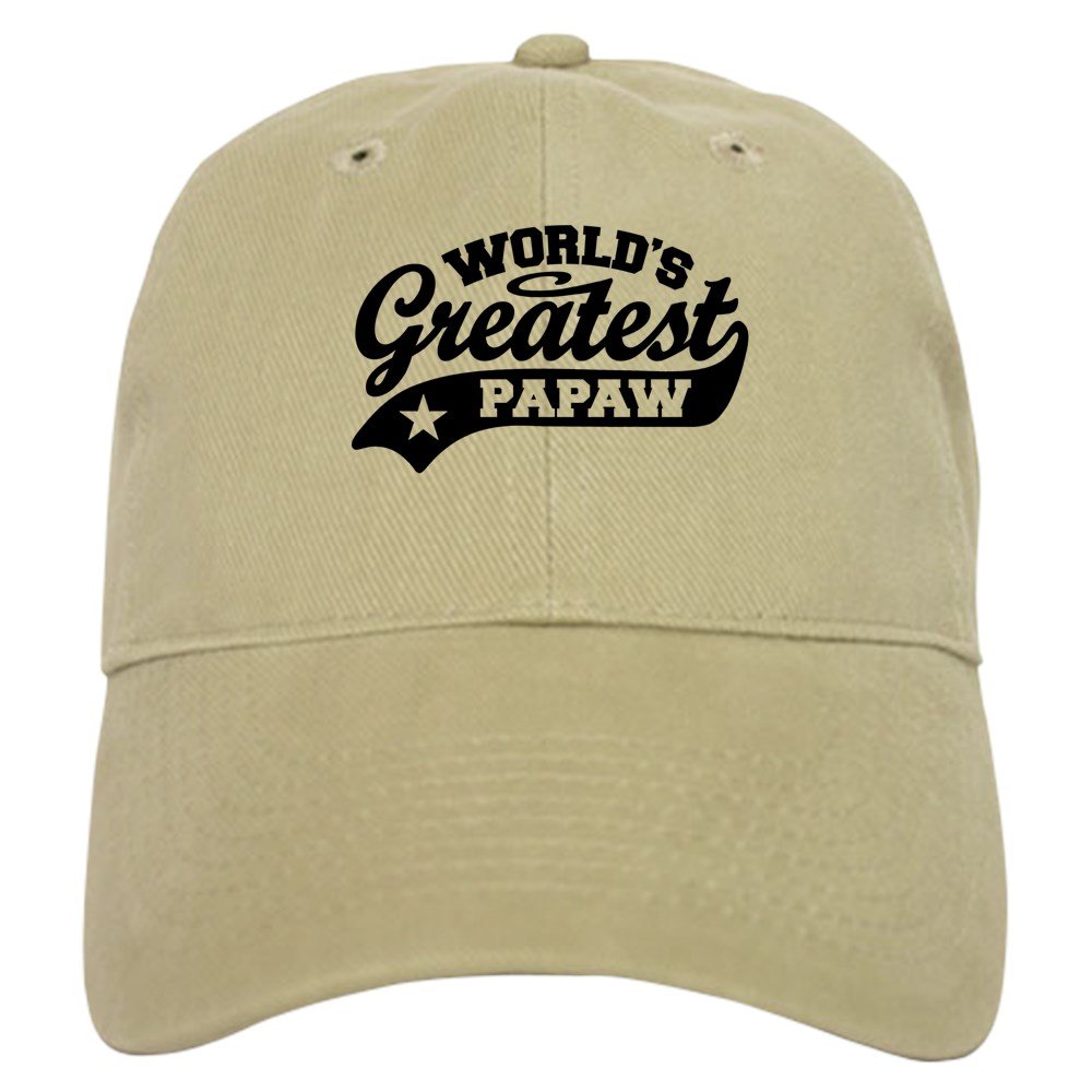 CafePress World's Greatest Papaw Cap Unique Adjustable Baseball Hat Khaki