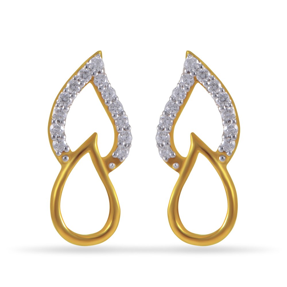 Pride Diamond Collection 18k Yellow Gold Stud Matching Earrings-image-16