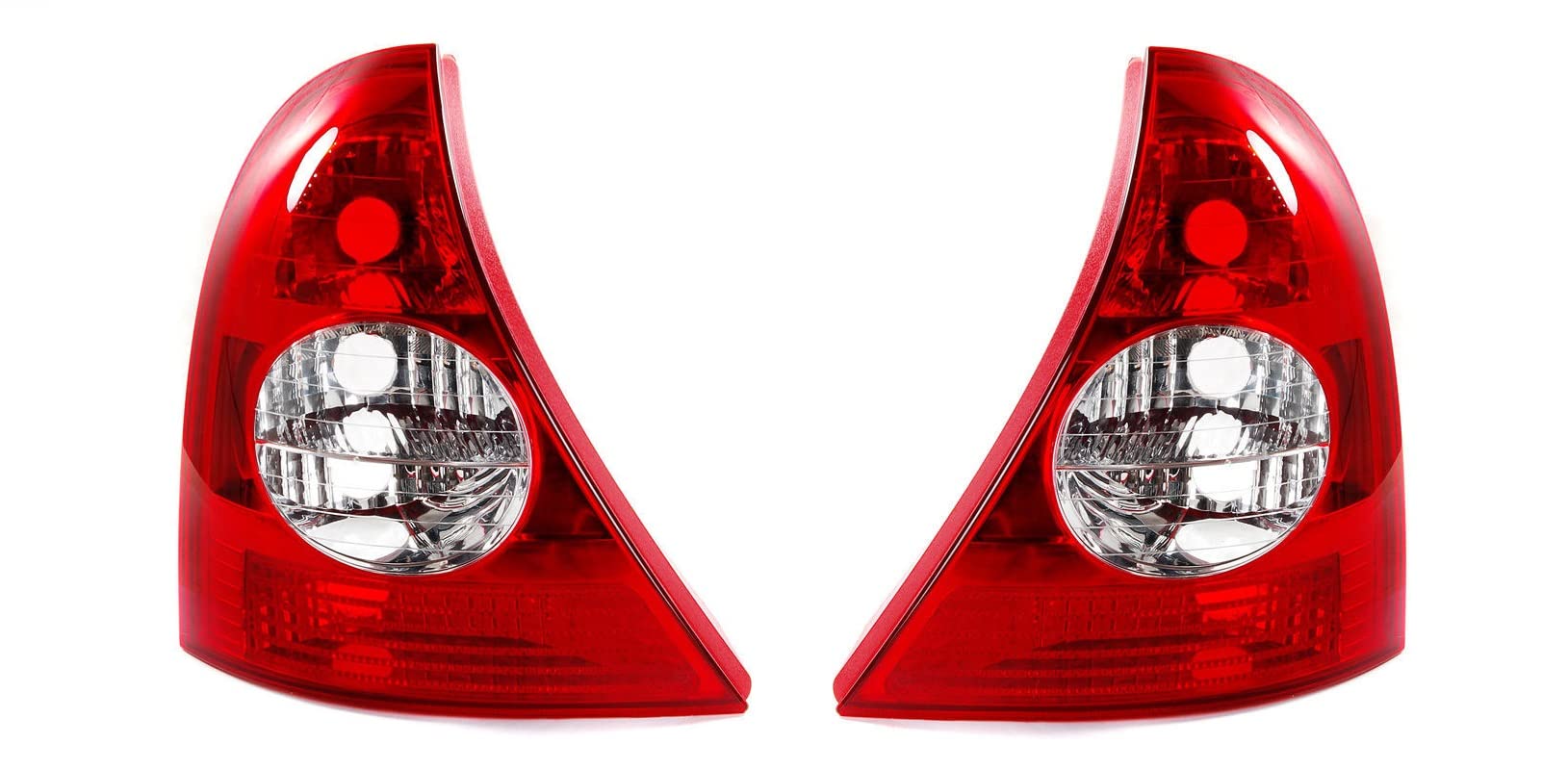 Set 2 Faro Fanale Fanalino Posteriore SX DX Per Clio II Phase 2 da 2001 a 2005 Stop Gruppo Ottico Sinistro Lato Guidatore Destro Passeggero