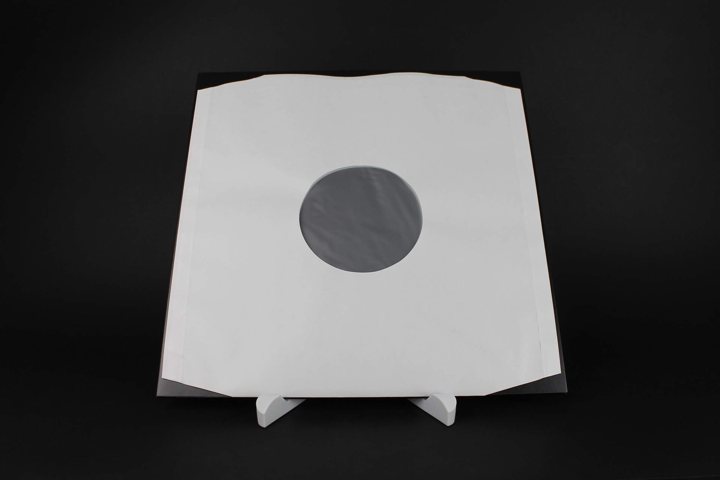 25 pezzi Busta copertina DELUXE custodia interna con angoli sagomati antistatica di alta qualità in carta bianca + velina per dischi vinile formato LP 33 giri o 12" maxi single (diam. 30 cm)
