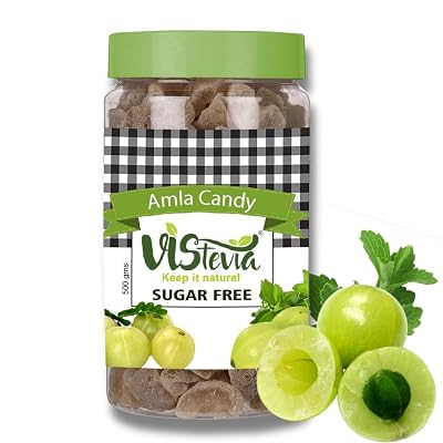 VIStevia Sugar Free Amla Candy, Diabetic and Keto Friendly - Sweetened Naturally with Stevia - A Great Source Of Vitamin