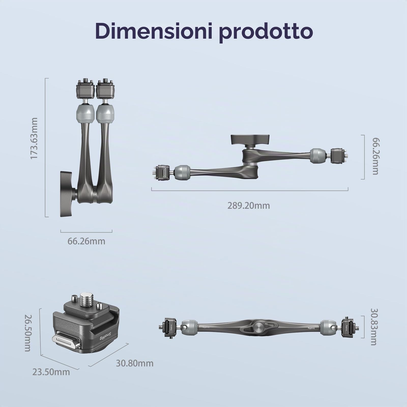 SMALLRIG Magic Arm Rosetta 11" QR H21 3kg-4489