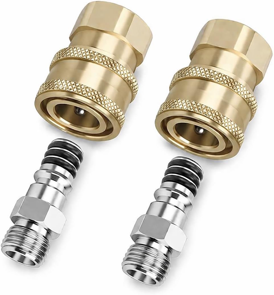 Airless Paint Sprayer Quick Connect Coupler, 1/4" Stainless Steel Hose Fitting, High Pressure, Quick Disconnect, Leak-Free (2-Pack)