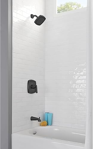 Miniatura 3 de American Standard TU018508.243 Edgemere - Kit de grifo de bañera y ducha con cabezal de ducha y cartucho de ahorro de agua, 1.8 GPM, negro mate