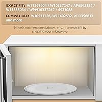 Vista 3 de Reemplazo de platos giratorios de microondas de 10 pulgadas, placa de vidrio para microondas compatible con Whirlpool, la pieza de repuesto exacta