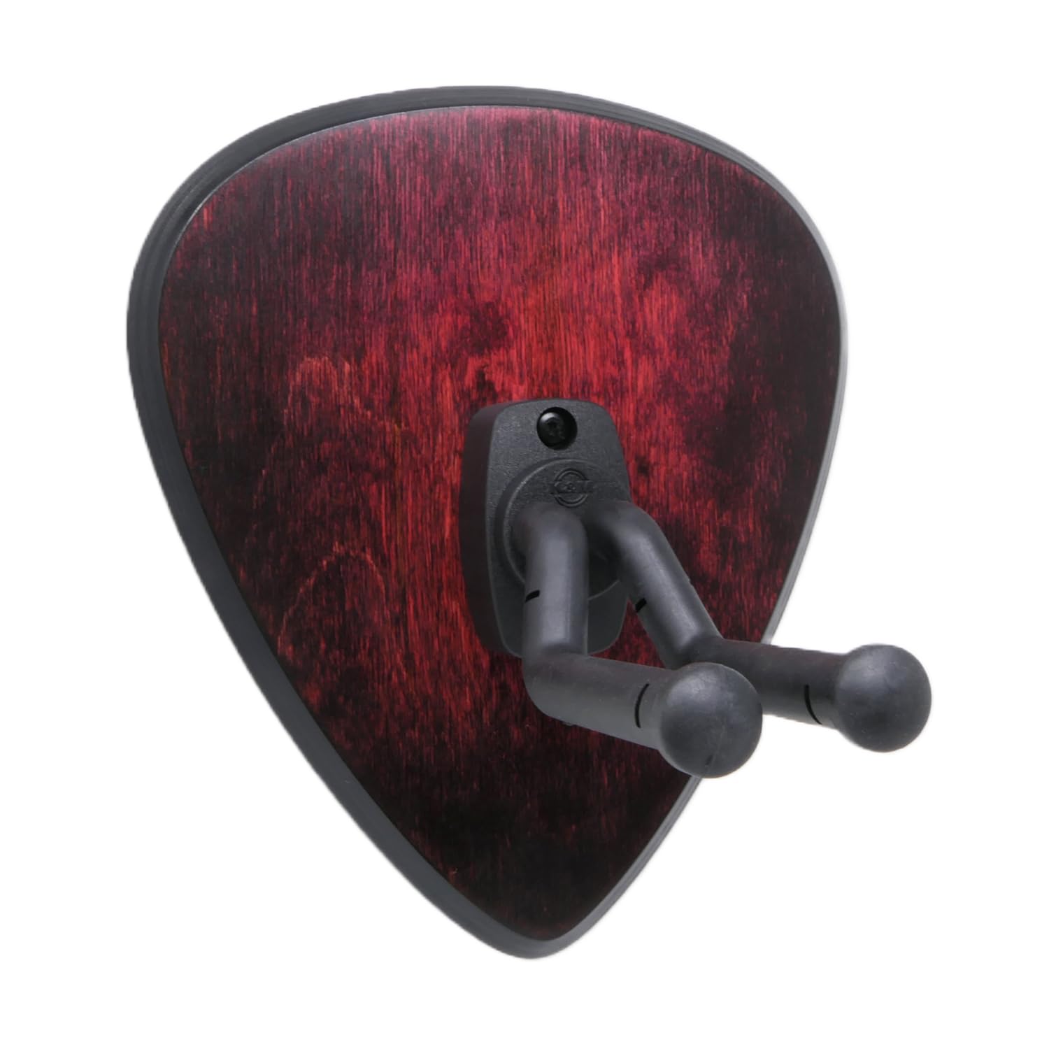 Unikat Gitarrenhalterung Wandhalter aus Holz Wandhalterung - Cherry-Rot Schwarz 23,5x23,5cm - Gitarrenhalter Modell DARK EDGE FOUR
