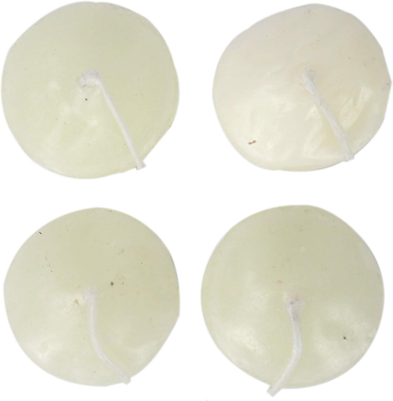 TOPMO Pack of 24 Natural Color Water Floating Mini Candle Discs Floating Candles for Wedding Pool Party Holiday Home Decor,4 cm