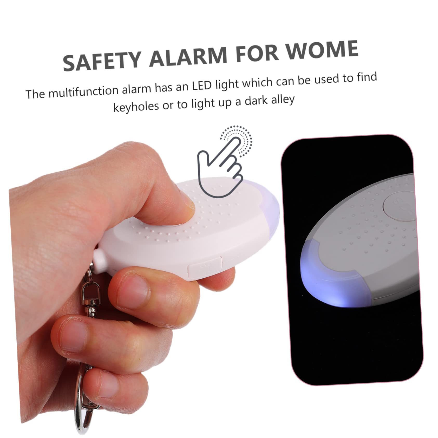 OSALADI 3pièces Alarme Urgence Personnelle avec LED Dispositif De Sécurité pour Femmes Et Personnes Âgées Alarme Sonore Portable pour Joggers Et Travailleurs De Nuit