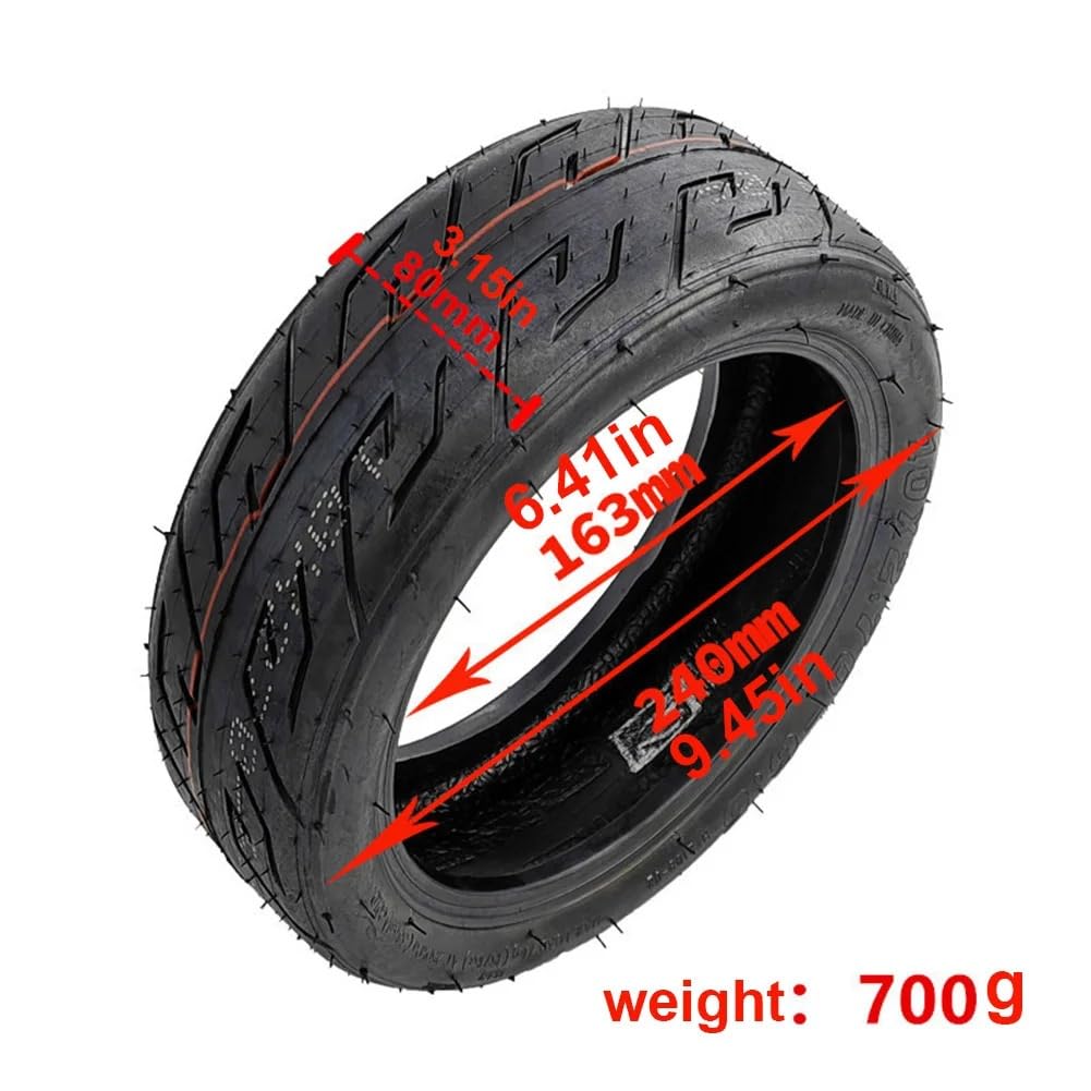 Ruedas Macizas Patinete Electricos Neumático sin cámara de 10 Pulgadas, 10x2,70-6,5, neumático de Repuesto de Goma for Patinete eléctrico, Antideslizante for Piezas de Patinete eléctrico