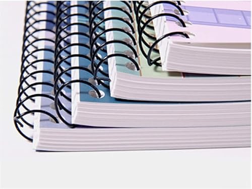 Miniatura 4 de Bonito cuaderno de dibujo de planificación en espiral coreano sin forro en blanco para niñas, mujeres, universidad, escuela, 90 p cada uno, 7.4 x