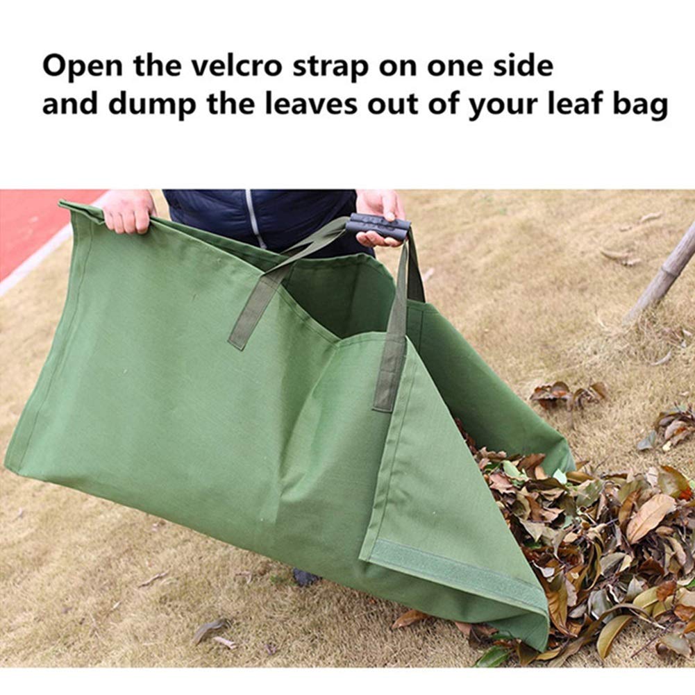 Bolsas de basura de jardín Bolsa de hojas Jardín Césped Recogida yarda Residuos de Lona Contenedor de Lona de Gran Capacidad Bolsa de Basura de Jardinería Tote Heavy Duty