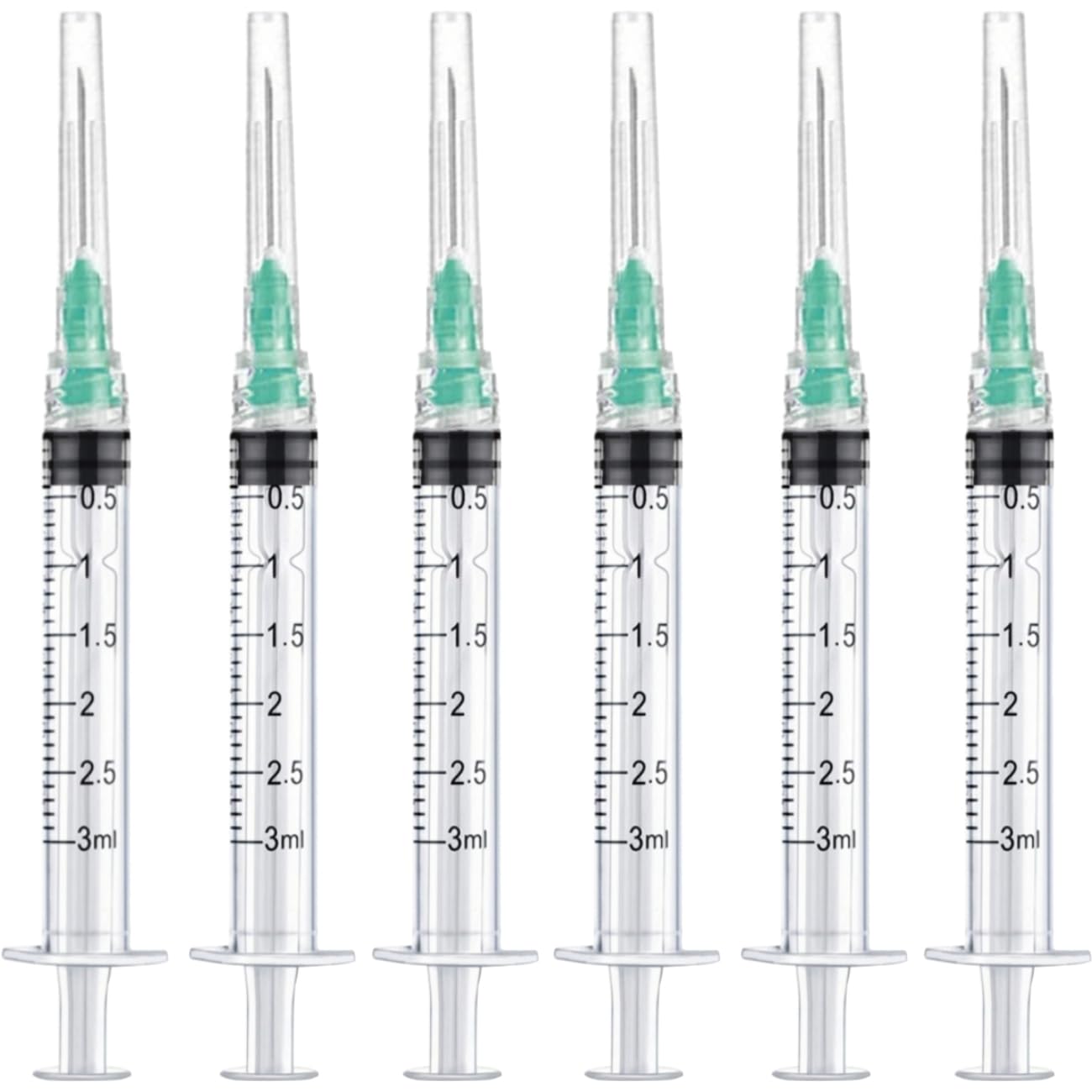 20 Pack 1ml 27Ga - 1 Inch Luer Lock Sample Measuring Syringe Lab Supplies, Individually Sealed Wrapped
