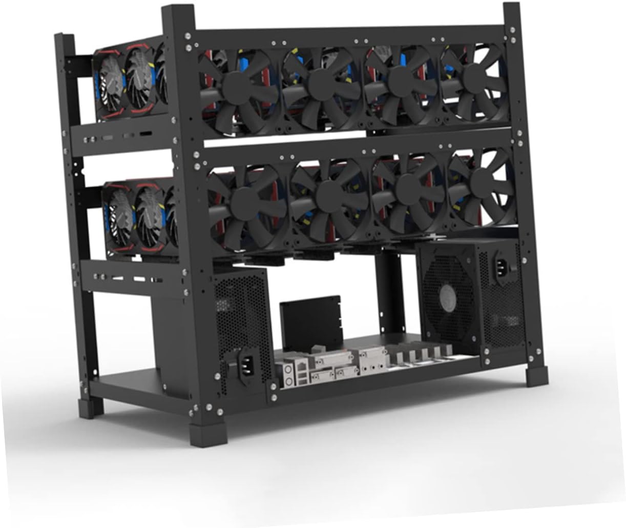 Gpu Frame Computer Graphics Cards Rack Construction Easy Mounting Gpu Rig Frame for Mining Rig