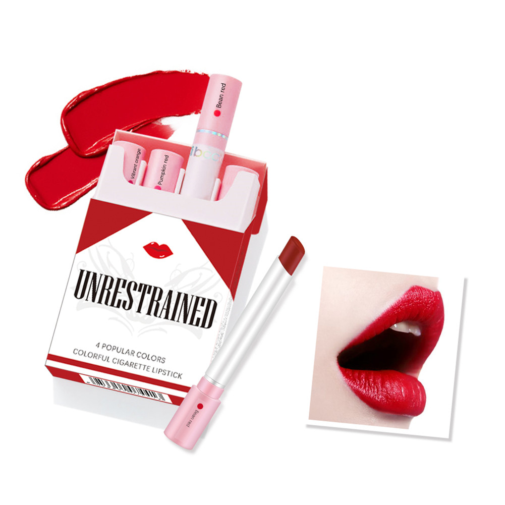 Watch 4 Colors Matte Cigarette Lipstick Pack Set on Amazon Live