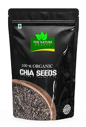 The Nature Krafts chia seeds | chia seeds for weight loss | Omega-3 Seeds for Eating | Non-GMO and Fibre Rich Seeds (1 kg)