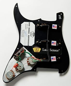Lace Sensor Ultimate Triple Prewired Stratocaster Electric Guitar Loaded Pickguard - (Black)