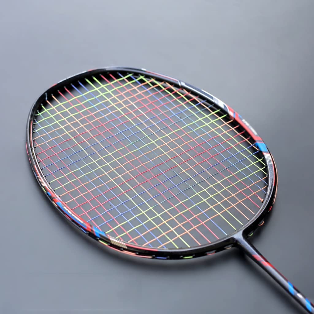 Carbon Fiber Badminton Rackets Strung Professional Training Offensive Racquet Super Light 83G Sports(C)