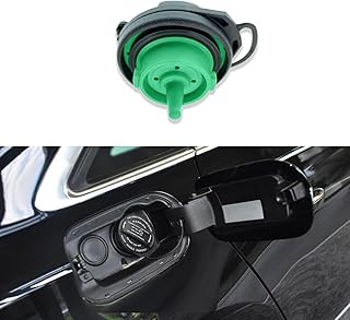 Car Fuel Tank Cap, Fuel Filler Cap Replacement Parts 5C0201550T 5Q0201550L, Tightly Sealed Waterproof and Dustproof Inner Cover, Compatible with Audi V-W Models