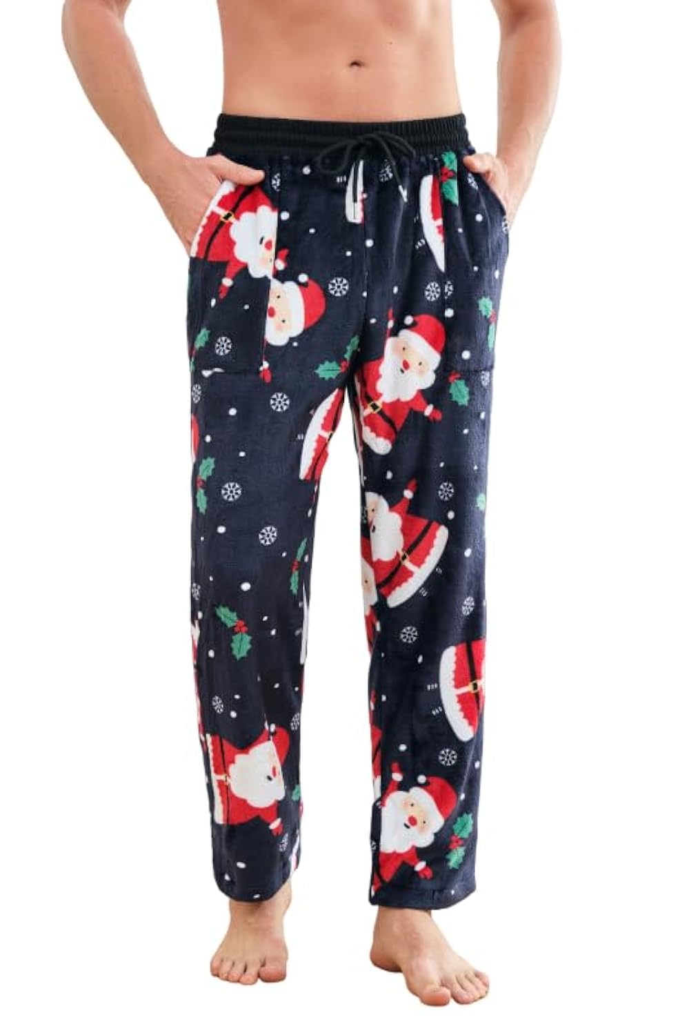Mens Christmas Pajama Pants PJ Graphic Lounge Pants Sleep Bottoms Casual Drawstring Elastic Waist Sleepwear-image-8