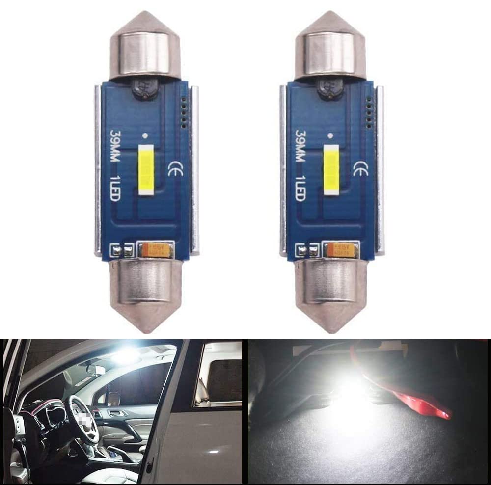 Eseastar 36MM Festoon LED Bulbs 12V-24V C5W 6413 6418 6461 6486X DE3423 DE3425 Canbus Error Free for Car Interior Trunk Light and more,6000K White