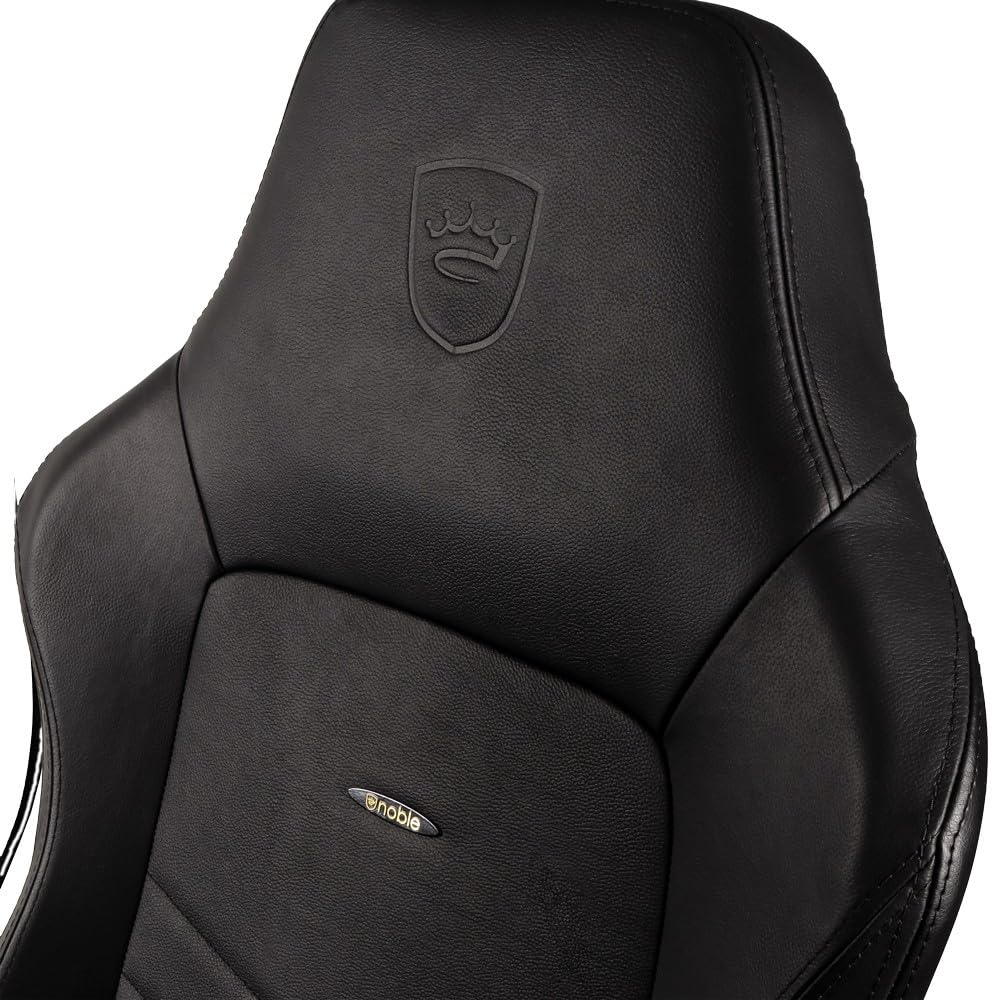 noblechairs HERO Gaming Stuhl - Bürostuhl - Schreibtischstuhl - Echtleder - Schwarz