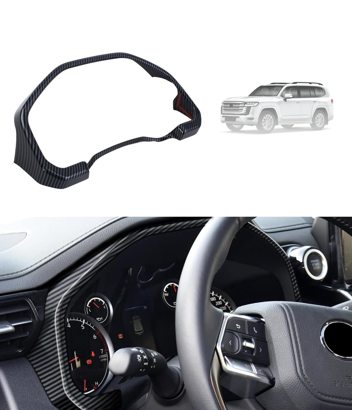 Aランドクルーザー300 カーボンパネルカバー メーターフード追加 Aランドクルーザー300 カーボンパネルカバー メーターフード追加