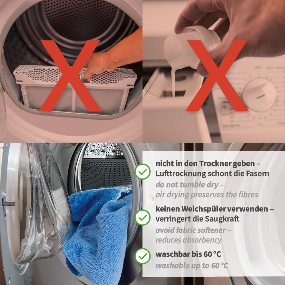 50 Stück Hygoclean Mikrofasertücher Micro Master Dishes | Polyester/Polyamid, blau, L: 40cm, B: 40cm, 185gr-m², Karton, Putztücher, Reinigungstuch, poliertücher, Microfasertücher, Staubtuch