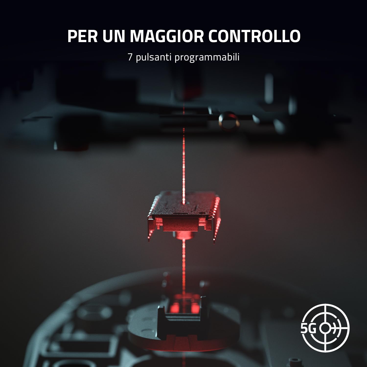 Razer DeathAdder V2 X HyperSpeed - Mouse Ergonomico per il Gioco Wireless (235 ore di Durata Della Batteria, Sensore Ottico 14K DPI, Interruttori Meccanici Gen-2, 7 Pulsanti Programmabili) Nero