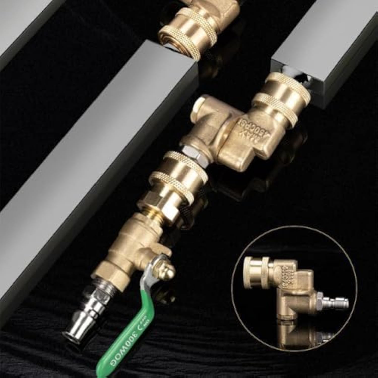 Nettoyeur De Radiateur De Voiture, Kit De Nettoyage De Radiateur Portable, Bâton De Lavage Haute Pression avec Embouts Et Raccords Rapides