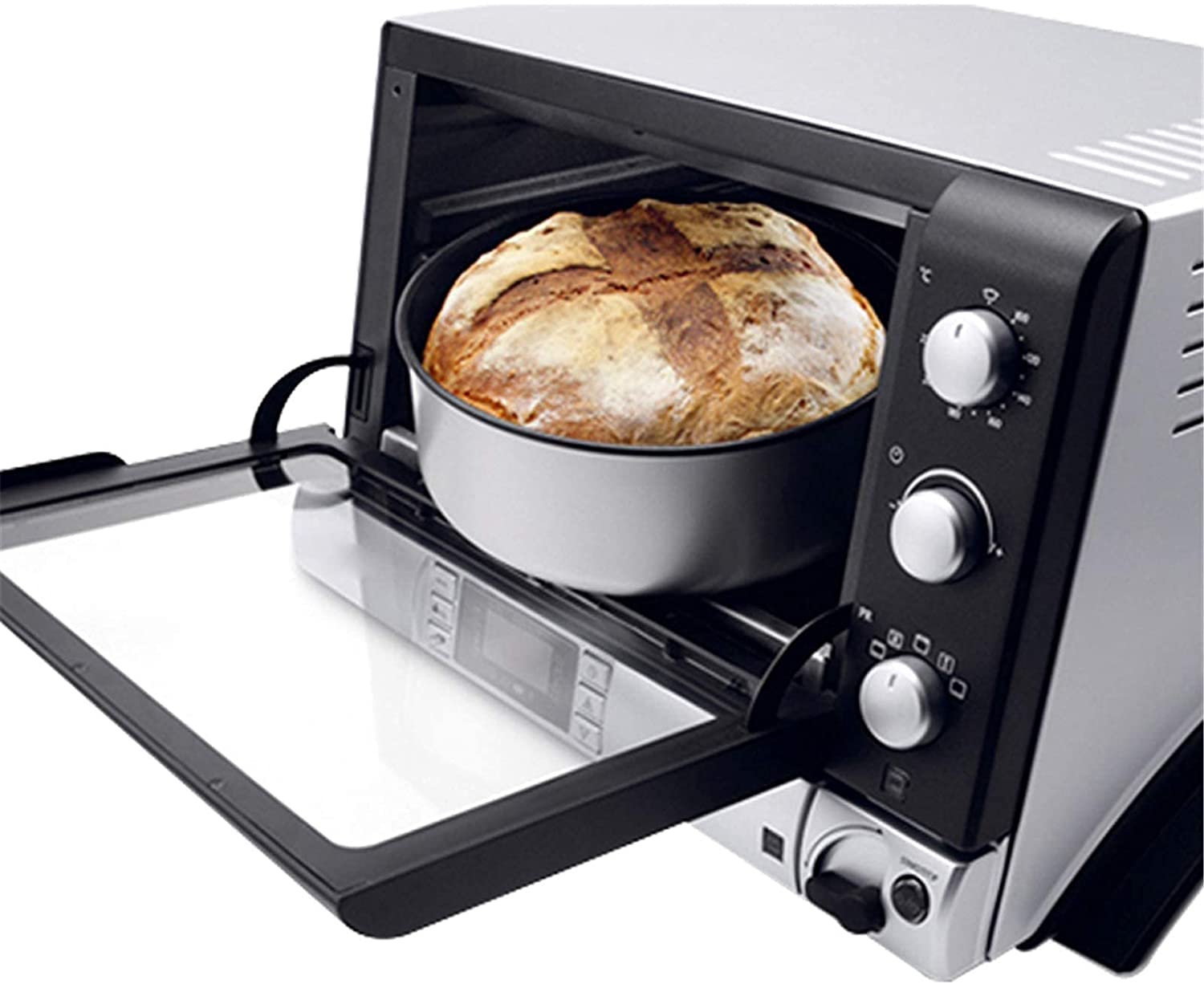Oven Solo Forno a microonde in Silver Tact Forno Elettrico Singolo Integrato - Fornello alogeno a convezione Premium in Acciaio Inossidabile Ideale per arrostire, cuocere al Forno Estetico e