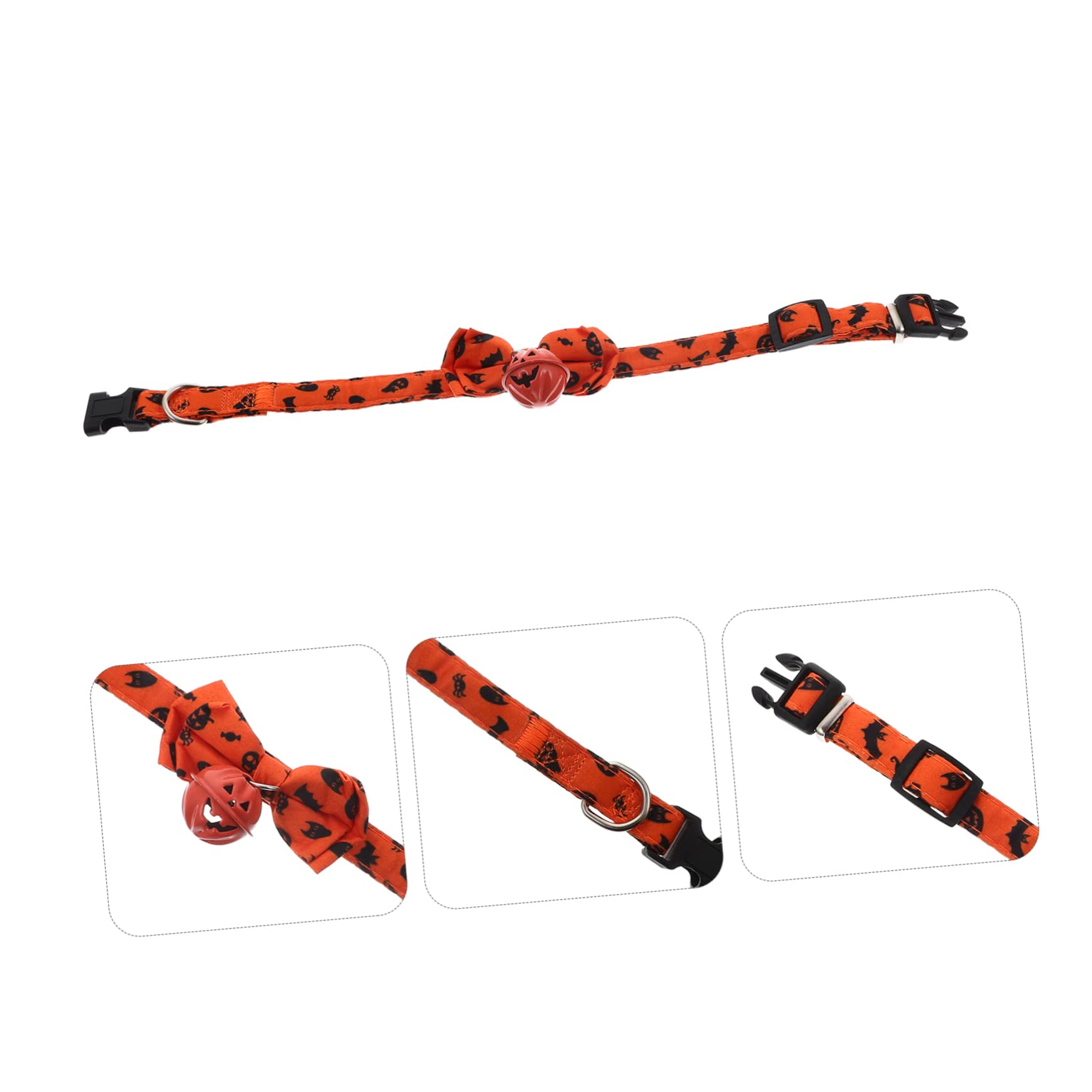 Happyyami 5pezzi Collare Decorativo Per Cani e Gatti Stile Halloween e Rimovibile Accessorio Festivo Per Animali Domestici Con Design Fantasma e Zucca Per Feste e Foto