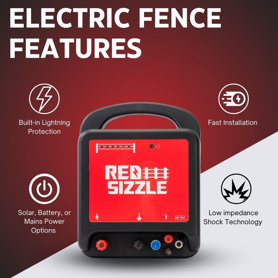 Multi Sizzle Snapklik.com : Multi-Powered Electric Fence Charger Red Sizzle 62MBS ...