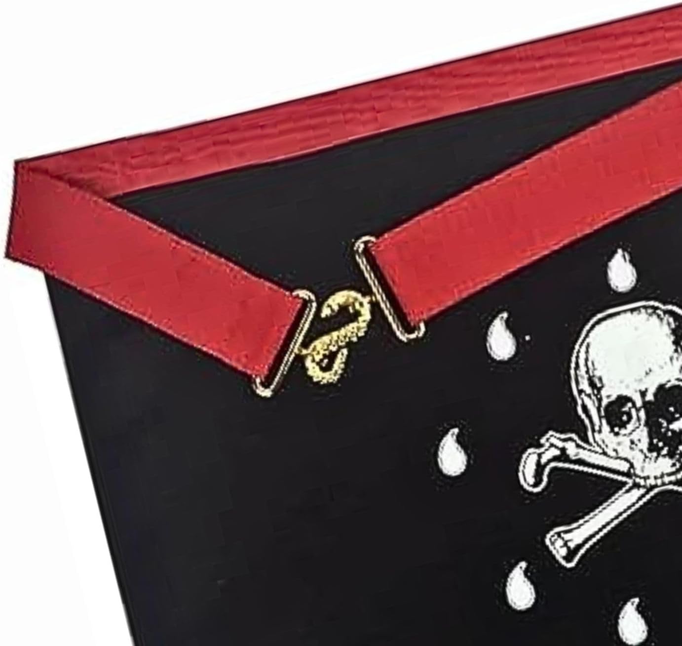 BRICKS MASONS Fellowcraft Scottish Rite Apron - White with Thin Red Borders