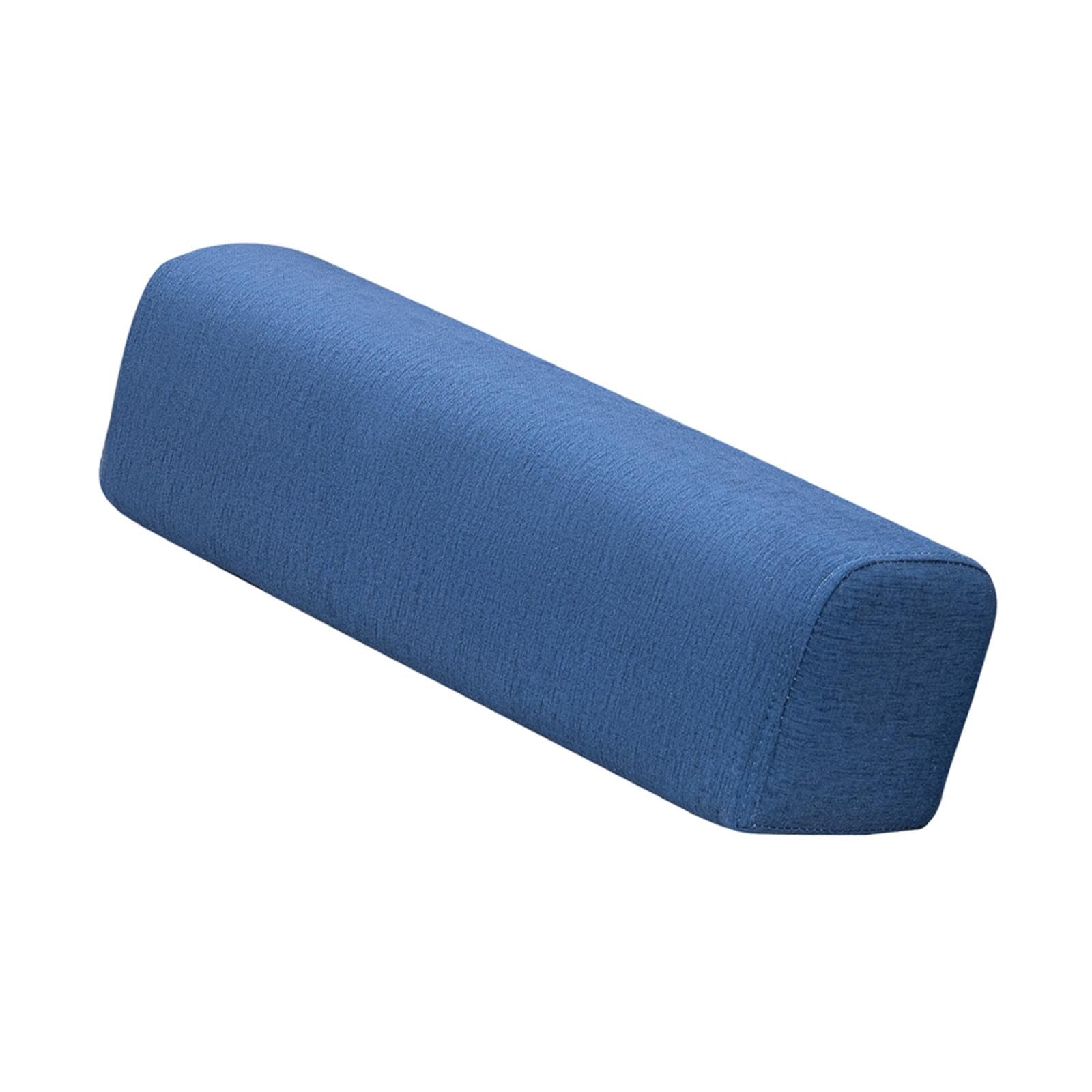 Coussin d'accoudoir de canapé en lin bleu pour éliminer les douleurs de posture au salon
