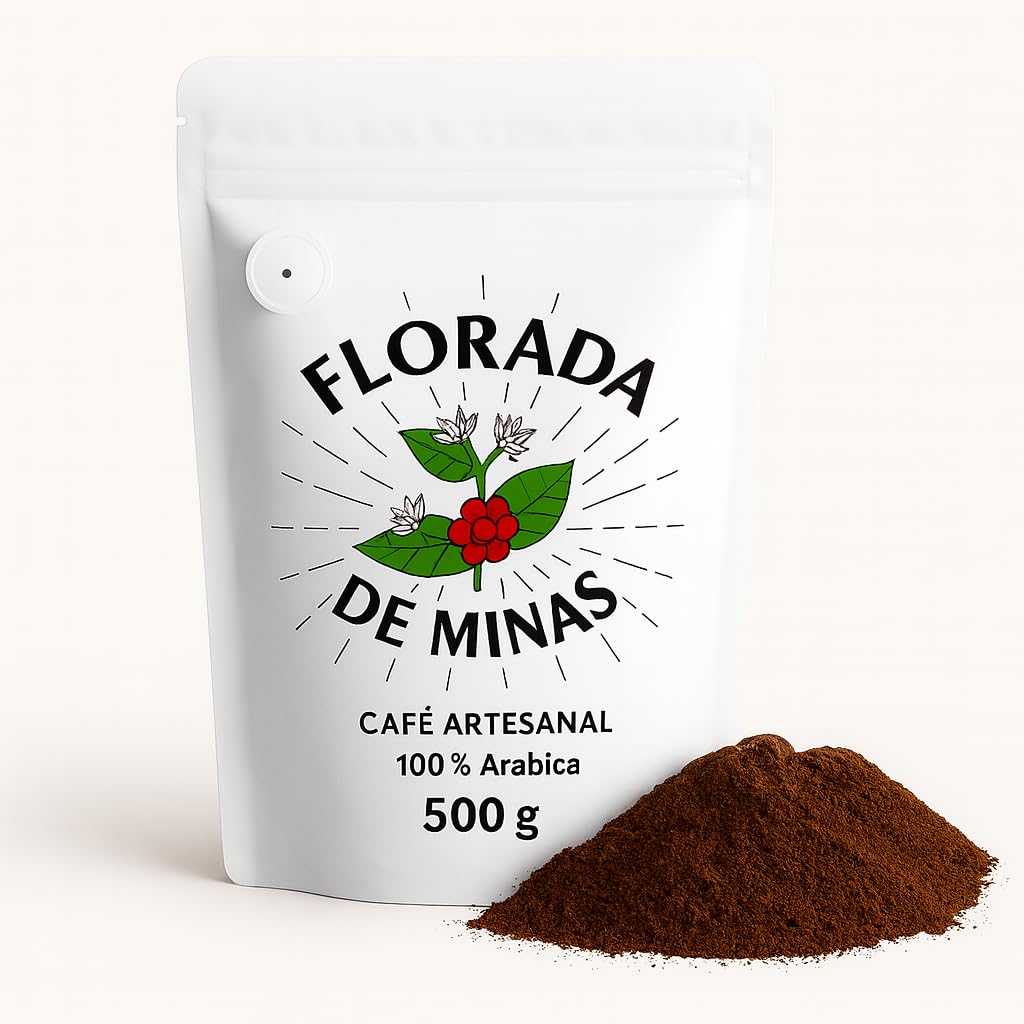Café Especial em Grãos Torrado ou Moído 500g - 100% Arábica Coffee - Arara, Mundo Novo e Catuaí - Florada de Minas (500g, Moído - Arara)
