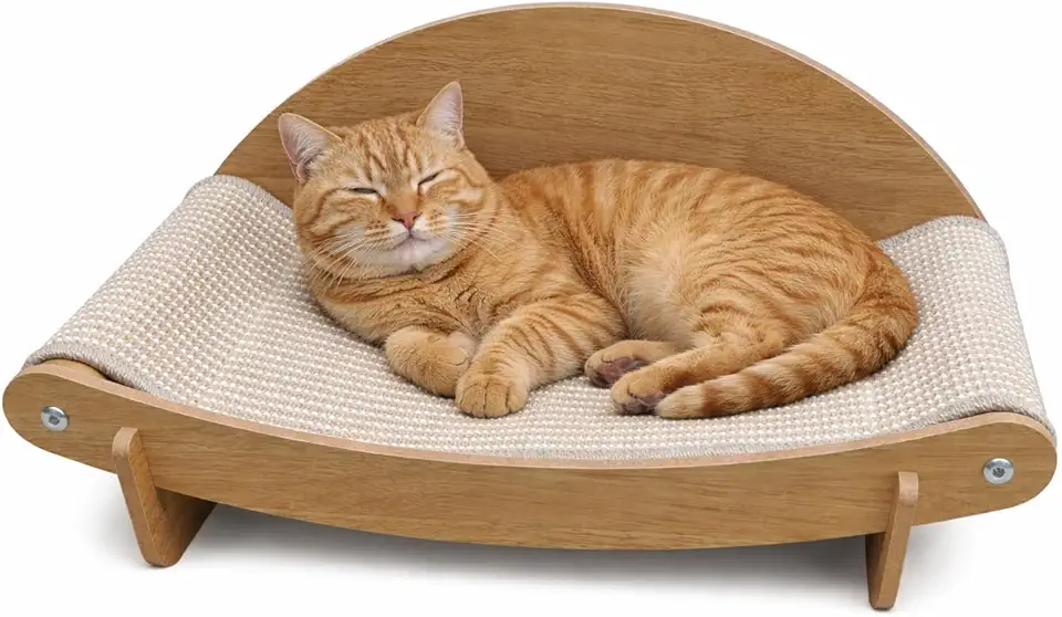 Sofá Tecido Juta para Gatos Cama Berço Fox Pet Shopping Design Natural 56cm