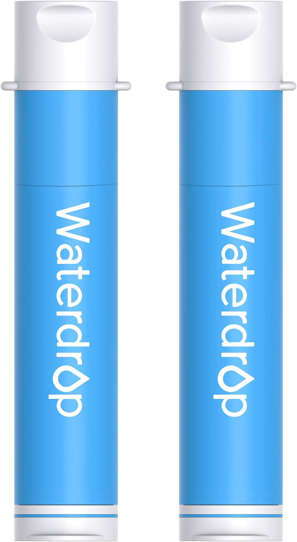 Waterdrop Water Filter Straw, Camping Water Filtration System, Water Purifier Survival Outdoor Drinking Water Purifier for Travel, Backpacking and Emergency Preparedness, 0.1 Micron (Blue), Pack of 2